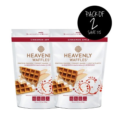 Heavenly Waffles 13.5 oz Cinnamon Apple Waffle Mix - Pack of 2