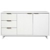 GDFStudio Elberton Modern Solid Wood Ribbed Sideboard with 3 Drawers and Concealed Shelves - 2 of 4