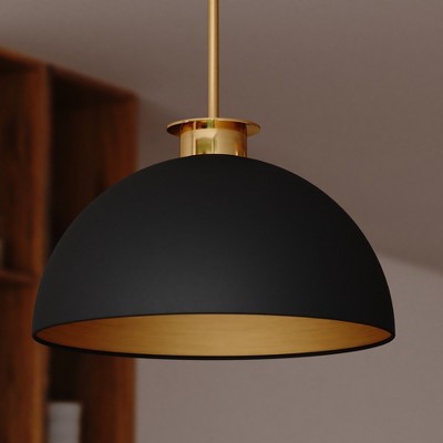 matte black and satin brass