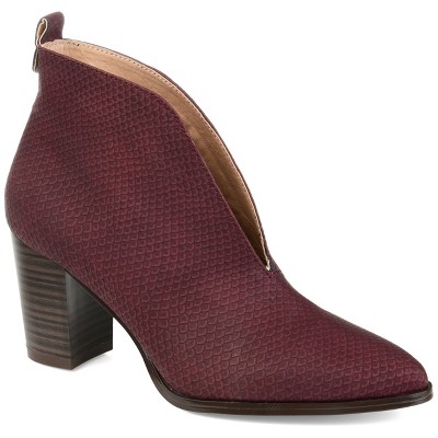 Journee Collection Women's Bellamy Pull On Stacked Heel Booties