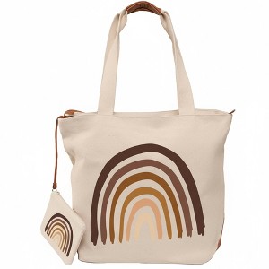 Magid Canvas Sketch Neutral Rainbow Tote With Pouch - 1 of 3