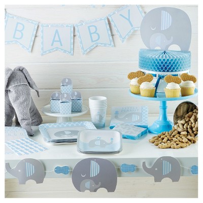 elephant baby shower plates and napkins