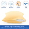 PiccoCasa Breathable Soft Comfortable Sold Cotton Zippered Pillowcases 2 Pcs - 4 of 4