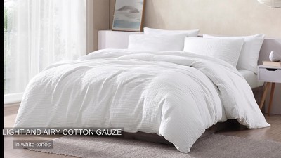 Devin Light Blue Cotton Gauze Queen Comforter Set