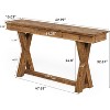 Tribesigns 63-Inch Solid Wood Console Table, Farmhouse Entryway Table with X-Shaped Legs for Living Room, Behind Sofa, Hallway, Easy Assembly - 3 of 4