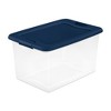 Sterilite Latching Hinged See-Through Plastic Stacking Storage Container Tote with Recessed Lids for Home Organization - 2 of 4