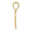 Black Bow Jewelry 14k Yellow Gold Caduceus Heart Medical Pendant, 15mm - 2 of 4