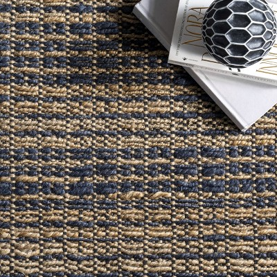Handmade Geometric Gray Cotton Blend Area Rug 3' x 5'