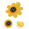 Unique Bargains Girl's Fashion Cute Flowers Hair Clips Yellow 8 Pcs - 3 of 3