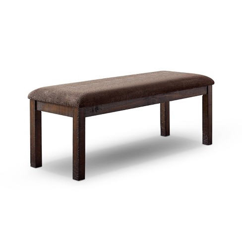 Boris Cushion Bench Seat Faux Leather - Espresso -Winsome