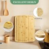 Bamboo Cutting Boards For Kitchen - Large Cooking Board With With Juice Groove,Heavy Duty Carving Board Turkey,20x15 In - 4 of 4