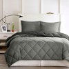 Sapphtopaz King Diamond Quilt Bedding Set Reversible Down Alternative Comforter Set with Pillow Sham,Machine Washable - 2 of 4