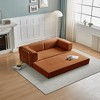 74" Modern 3-Seater Corduroy Sofa Bed with Tri-Fold Design, Ergonomic Comfort & Easy Assembly for Compact Living Rooms and Apartments - 2 of 4