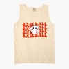 Simply Sage Market Women's Baseball Stacked Smiley Face Garment Dyed Heavy Weight Tank - 3 of 3