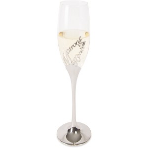 Pavilion Gift Company - Matron of Honor - 8 oz Champagne Flute with Zinc Stem - Drinkware - 1 of 3