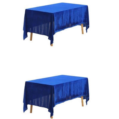 Unique Bargains Dinner Rectangle Wrinkle-Resistant Washable Polyester Table Cover 2 Pcs