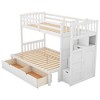 Grungis Twin/Twin/Full Loft Bed with Safey Guardrail and Ladder,Modern Bunk Bed with Drawers,Loft and Bunk Bed for Bedroom - 4 of 4