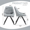 NicBex Set of 2 Dining Chairs with Metal Legs,Thickened Fabric Armless Chairs for Kitchen,Living Room - 3 of 4
