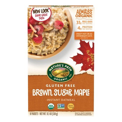Nature's Path Gluten Free Brown Sugar Maple Instant Oatmeal - 11.3oz