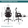 Aukfa Ergonomic Office Chair w/ Retractable Footrest, Lumbar Pillow, 360¡ã Swivel & Recline ¨C Adjustable Headrest & Thick Seat Cushion - 3 of 4