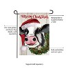 Evergreen Christmas Cow Garden Linen Flag - 3 of 4