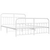 vidaXL Stylish Metal Double Bed Frame with Headboard, Footboard, and Built-in Storage Space - 4 of 4