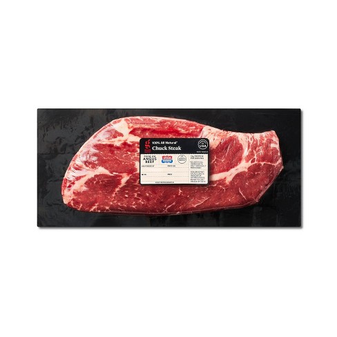 Usda Choice Angus Beef Chuck Steak 0 93 1 55 Lbs Price Per Lb Good Gather Target
