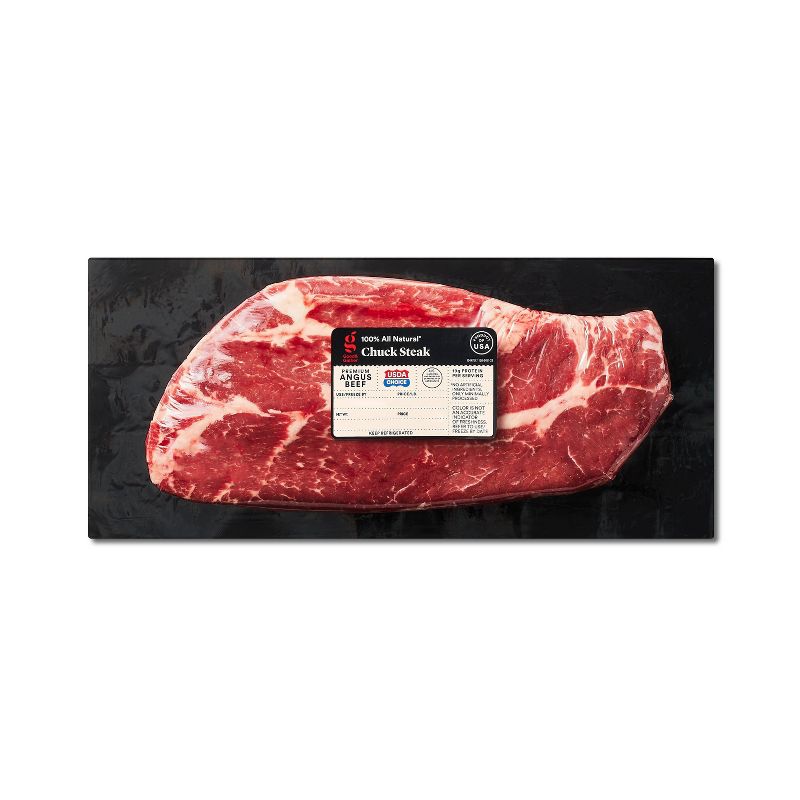 USDA Choice Angus Beef Chuck Steak - 0.65-1.86 lbs - price per lb - Good &#38; Gather&#8482;, 1 of 5