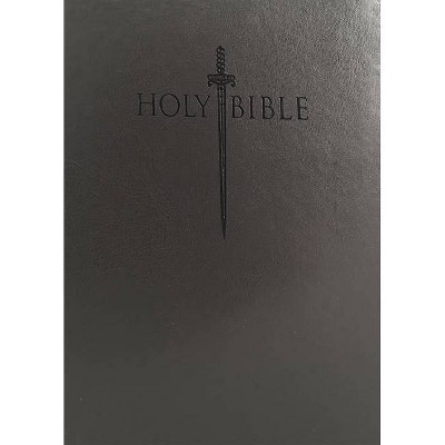 Kjver Sword Study Bible Giant Print Charcoal Grey Ultrasoft - Large Print by  Whitaker House (Leather Bound)