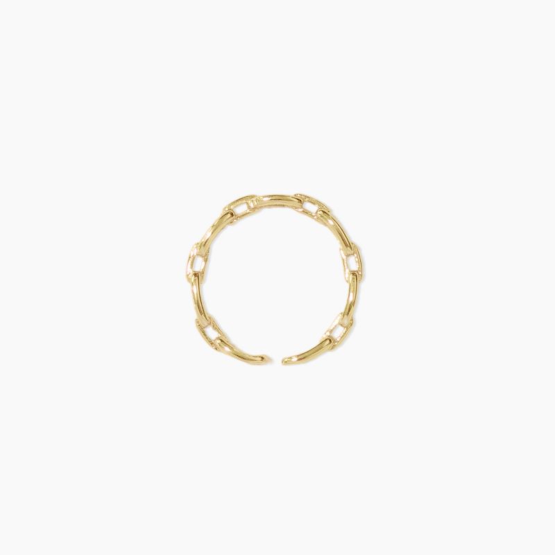 sanctuaire Dainty Link Chain Ring Gold, 2 of 4
