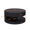 NicBex Coffee Tables for Living Room Round Nesting Coffee Table End Table Modern Side Tables with Extendable Sliding Tabletop - 2 of 4