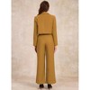 INSPIRE CHIC Women's Business Casual Outfit Notched Lapel Crop Jacket Wide Leg Pant Work Suits 2-Piece-Set - 4 of 4