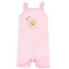 Hudson Baby Infant Girl Cotton Rompers 3pk, Smile Sunshine - 2 of 4