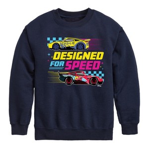Boys' - Cars - Designed For Speed Graphic Long Sleeve Fleece Sweatshirt - 1 of 4