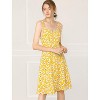 Allegra K Women's Daisy Spaghetti Strap Summer Cami Sleeveless Floral Dress - 3 of 4