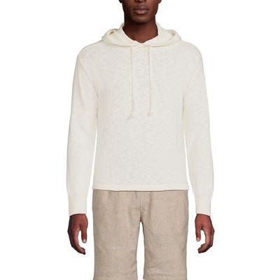 Lands' End Men's Textural Slub Hoodie Sweater