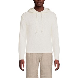 Lands' End Men's Textural Slub Hoodie Sweater - 1 of 4