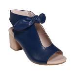 GC Shoes Kimora Bow-Tie Cut Out Block Heel Sandals