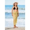 LA LEELA Women's Beachwear Summer Swimwear Swim Cover Ups Beach Wraps Skirt Swimwear Bikini Plus Size Sarong Coverups One Size Beige Solid - 2 of 4