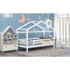 NicBex Twin Over Twin Bunk Bed with Guardrail and Roof,Twin Loft Bed with Ladder and Slide,Modern Bunk Beds,Noise Reduced Bunk Beds for Bedroom - 4 of 4