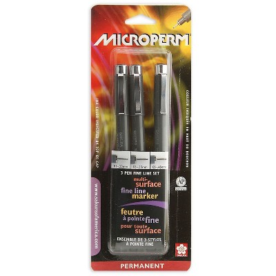 Sakura Microperm Fine-line Pen Set Set Of 3 [pack Of 3] 74153-pk3