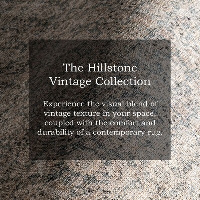 Hillstone Gray Rectangular Synthetic Vintage Medallion Area Rug