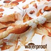 Aoibox Orange Eucalyptus Shower Curtain with Fall Watercolor Plant Leaves and Floral Design, Includes Hooks for Easy Installation - 3 of 4