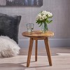 VYNXARIA Side table,Featuring a trendy round top supported by three cheekily jutting legs,Natural - 2 of 4