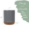 Elanze Designs Grateful Grey X-Large Cork Bottom, Kitchen Counter, Ceramic Stoneware, Coffee, Tea and Hot Chocolate, Machine Brewing, K Capsule Pod - 2 of 4