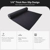 Fitvids 1/4-Inch High Density Thick Non Slip Yoga Mat with Knee Pad and Carrying Strap for Workout, Pilates, Gym Home Exercise, Black - 2 of 4