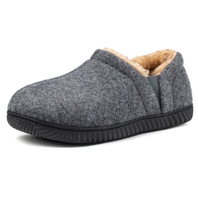 RockDove Men's Timothy Elastic Side Faux Wool Slipper
