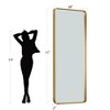 PexFix 71"x28" Aluminum alloy round corner rectangular full-length mirror with imitation gold plating - 3 of 4