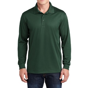Mafoose Men's Long Sleeve Moisture-Wicking Micropique Sport-Wick Casual Polo T-shirt - 1 of 4