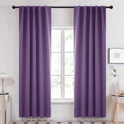 Deconovo Blackout Curtains 2 Panels - 42" W, Back Tab, Room Darkening